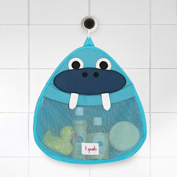 Органайзер для іграшок у ванну 3 Sprouts Морж, 37х38 см, бірюзовий (ITBWAL/9503) - Pampik - 2