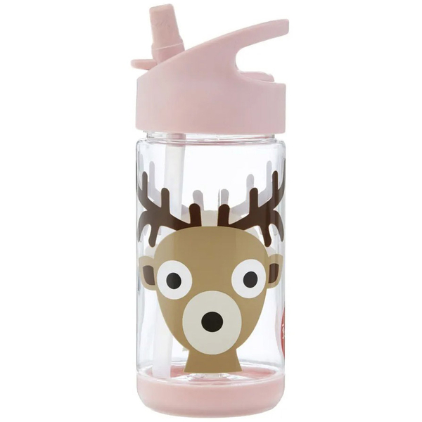 Пляшка для напоїв 3 Sprouts Олень, 350 мл, рожевий (IWBDEE/27899) - Pampik