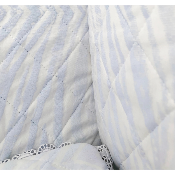 Бортик в кроватку NL Baby с подушками, 3-сторонний, 180х28 см, бело-голубой (143/26052) - Pampik - 5