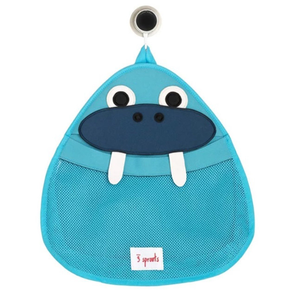 Органайзер для іграшок у ванну 3 Sprouts Морж, 37х38 см, бірюзовий (ITBWAL/9503) - Pampik