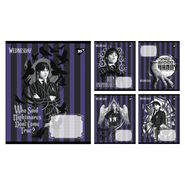 Тетрадь ученическая Yes Wednesday Таинственные уроки А5, в линию, 18 листов, в ассортименте (768273) - Pampik