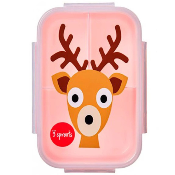 Контейнер для їжі 3 Sprouts Олень, рожевий (IBBDEE/30494) - Pampik