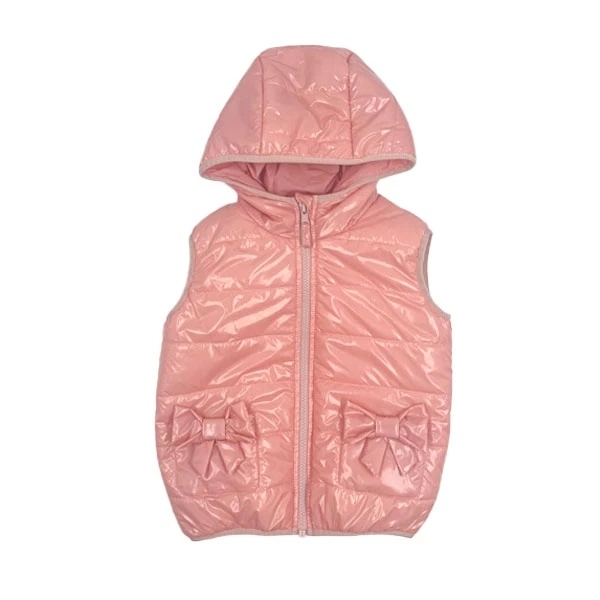 Жилет з капюшоном NL Baby, синтепух, 4-5 років, рожевий (563/37130) - Pampik