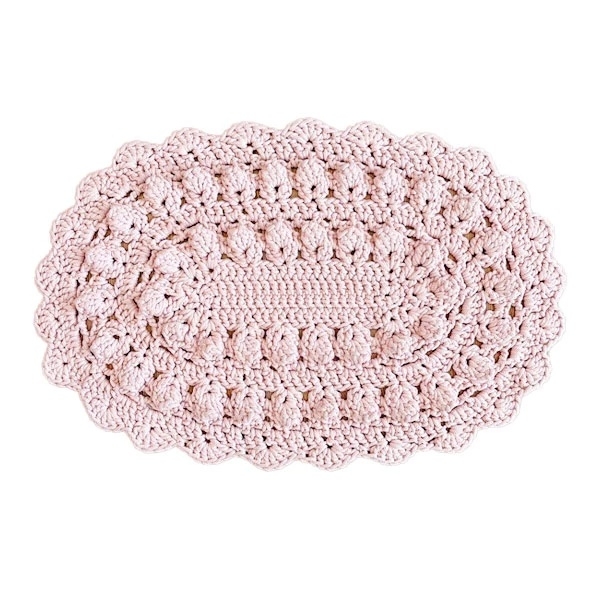 Коврик декоративный NL Baby Hand made, 77х52 см, пудровый (27530) - Pampik