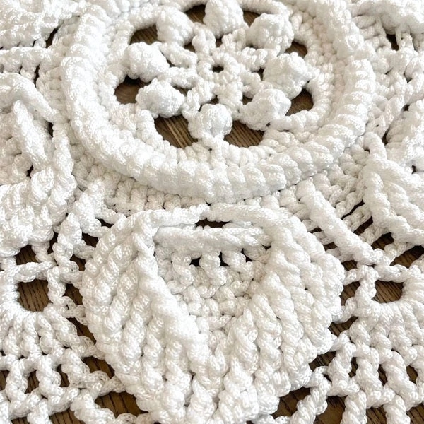 Коврик декоративный NL Baby Hand made, 75 см, белый (27544) - Pampik - 4