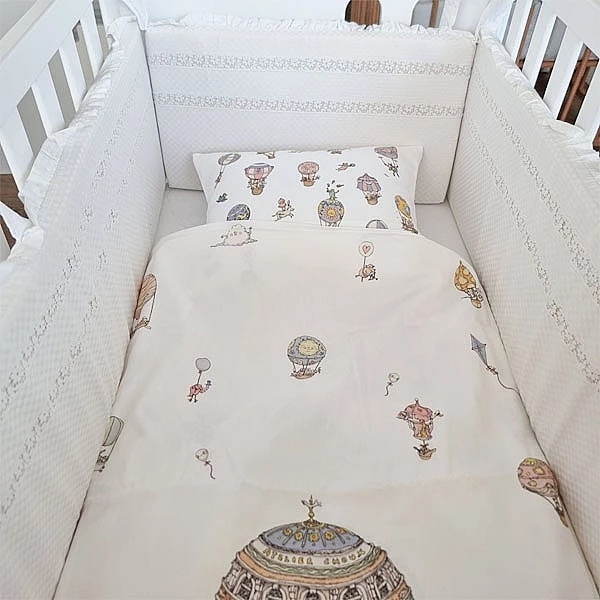 Бортик в кроватку NL Baby, 4-сторонний, белый (811/22133) - Pampik - 2