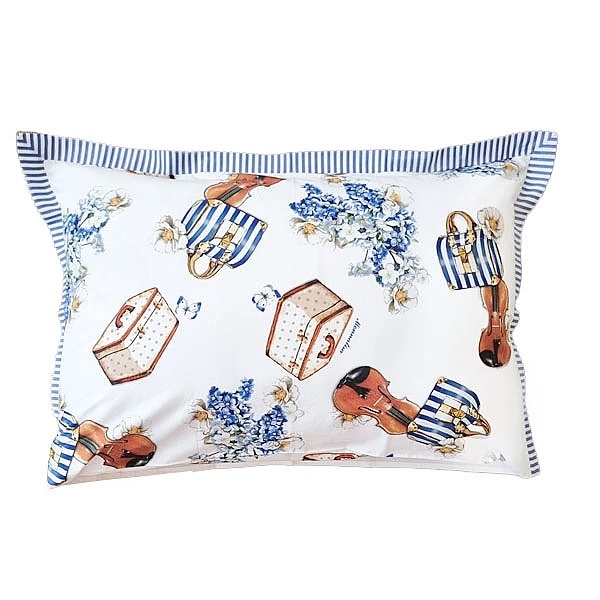 Набір NL Baby Monnalisa: комплект постільної білизни, 135х100 см + бортик у ліжечко, 180х30 см, біло-синій (841/28430) - Pampik - 2