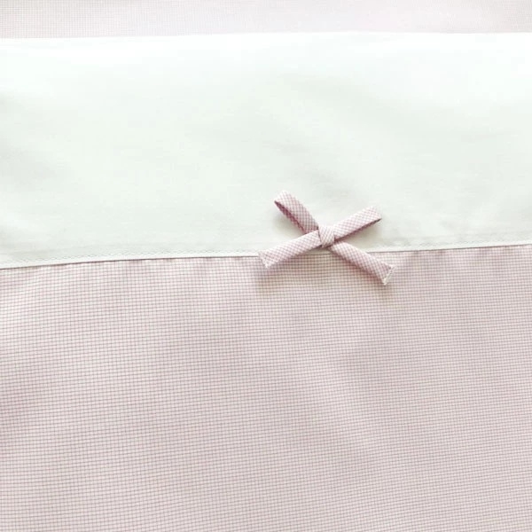 Комплект постільної білизни NL Baby в клітинку, 135х100 см, рожевий (803/23331) - Pampik - 3