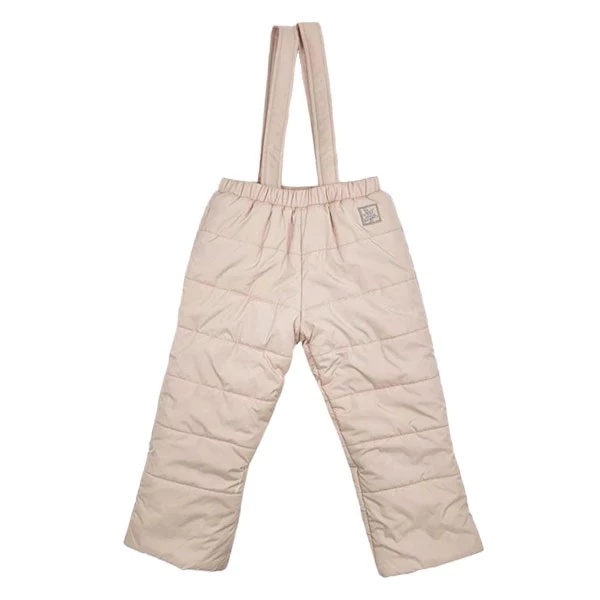 Брюки-комбінезон NL Baby, синтепух, на флісі, 12 місяців, персиковий (553/37201) - Pampik
