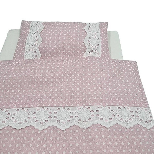 Іграшкова постільна білизна NL Baby для ліжечка 40х21 см, рожевий (878/37522) - Pampik - 4