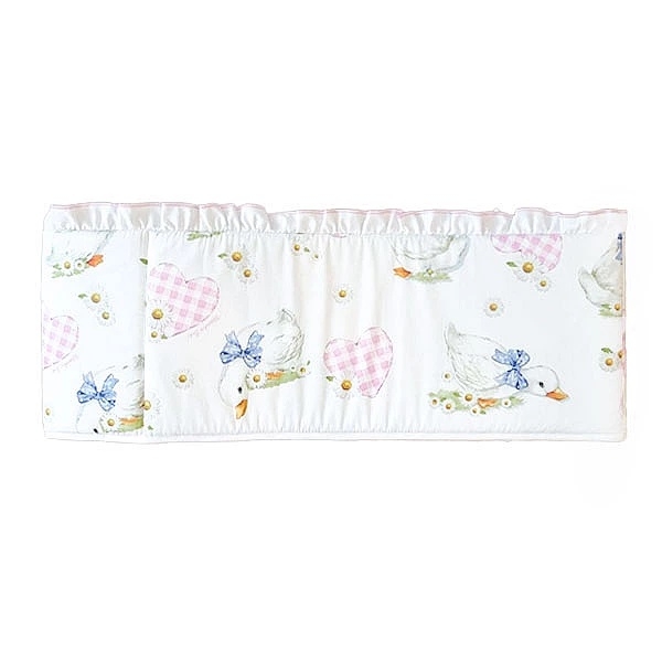 Набір NL Baby Cododo: комплект постільної білизни, 80х80 см + бортик у ліжечко, 166х20 см, біло-рожевий (865/32593) - Pampik - 5