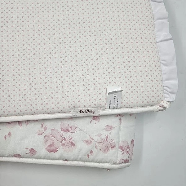 Бортик у ліжечко NL Baby, 3-сторонній, універсальний, 180х30 см, біло-рожевий (828+829/32070) - Pampik - 5