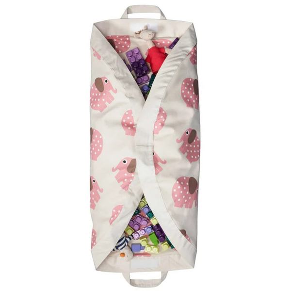 Сумка-килим для ігр 3 Sprouts Слоники, 112 см, рожевий (IPMELE/27887) - Pampik - 4