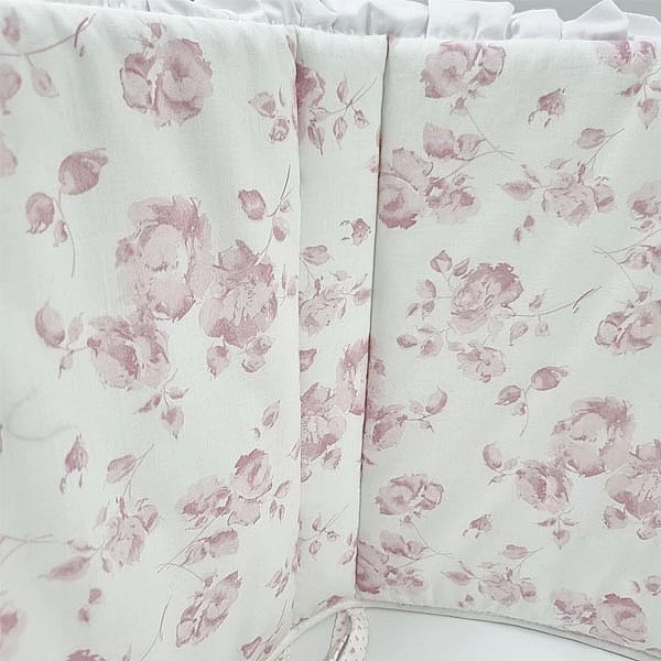 Бортик у ліжечко NL Baby, 3-сторонній, універсальний, 180х30 см, біло-рожевий (828+829/32070) - Pampik - 6