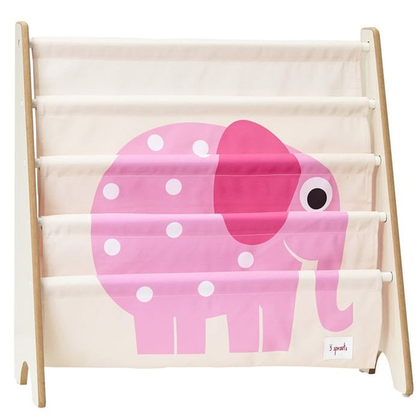 Стелаж для зберігання книг 3 Sprouts Слон, 61х62х25 см, бежевий з рожевим (IRKELE/27890) - Pampik