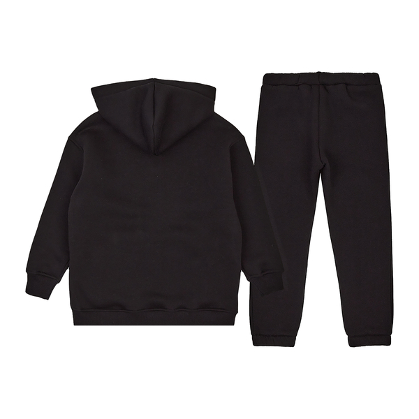 Спортивний костюм на флісі Garnamama Oversize sport zip штани зі шнурком 140 Чорний (1043674.1408681) - Pampik - 7