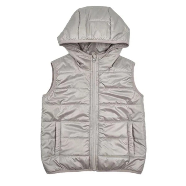 Жилет з капюшоном NL Baby, синтепух, 2-3 роки, сірий (565/37147) - Pampik