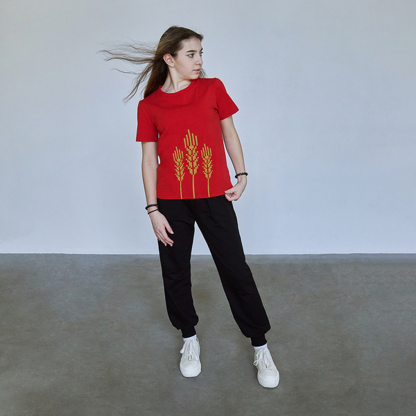 Футболка Garnamama Ukraine t-shirt Вишиванка 2025 170-176 Красный (1051278.14177521) - Pampik - 2