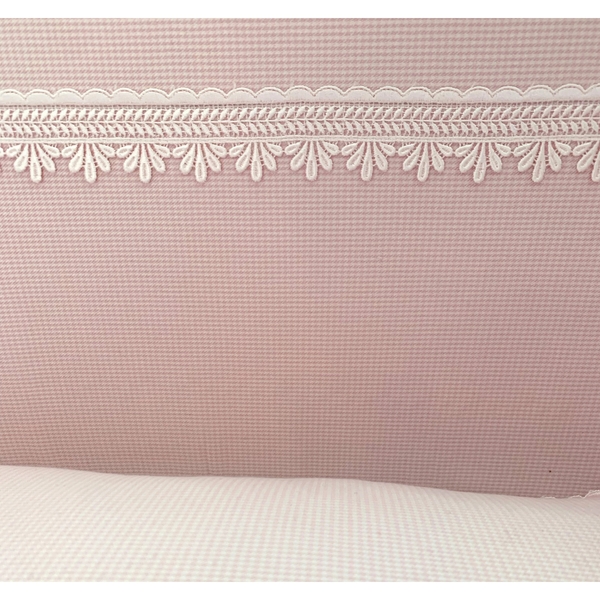 Бортик в кроватку NL Baby, 4-сторонний и декоративная подушка, 40х30 см, розовый (873+929/33259) - Pampik - 8