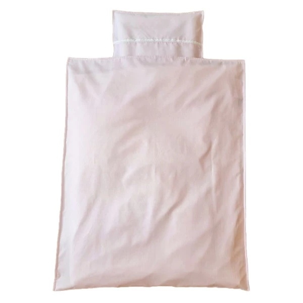 Комплект постельного белья NL Baby в клеточку, 140х100 см, розовый (803+842/32555) - Pampik