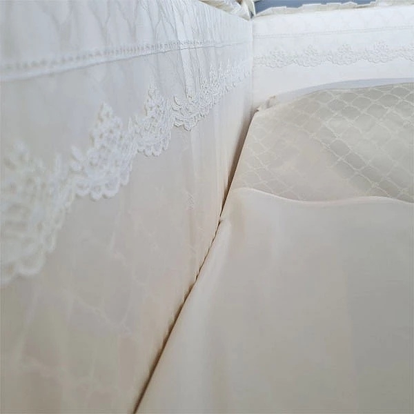 Бортик у ліжечко NL Baby, 4-сторонній, молочний (870+922/32710) - Pampik - 3