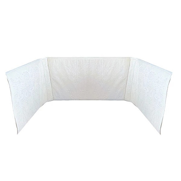 Набір NL Baby: бортик у ліжечко, 3-сторонній, універсальний, 180х32 см + балдахін, 300х170 см, молочний (28906) - Pampik - 2