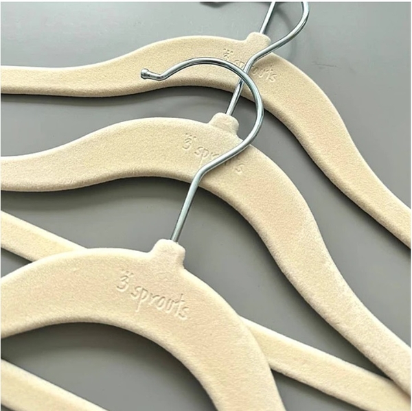 Набір вішалок 3 Sprouts, 15 шт., молочний (IHVCRM/38057) - Pampik - 5