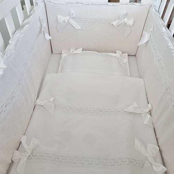 Бортик у ліжечко NL Baby, 4-сторонній, білий (820+927/33102) - Pampik - 4