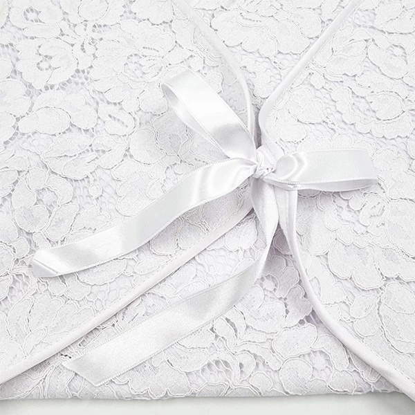 Крыжма NL Baby с кружевом, 72х72 см, белый (22086) - Pampik - 7