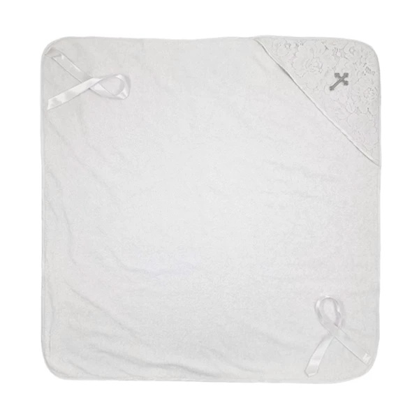 Крыжма NL Baby с кружевом, 72х72 см, белый (22086) - Pampik - 2