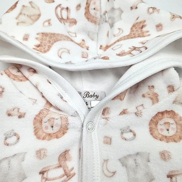 Комплект NL Baby, велюр, р.68, біло-бежевий (011/38373) - Pampik - 5