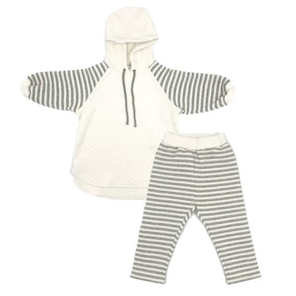 Комплект NL Baby, бавовна, 12-18 місяців, молочно-сірий (008+054/36700) - Pampik