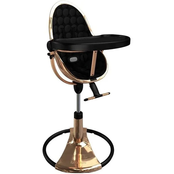 Стульчик для кормления Bloom FRESCO Rose gold/Midnight black Cotton - Pampik