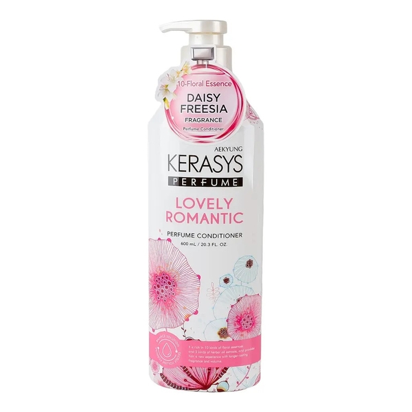 Кондиционер Kerasys Lovely&Romantic Perfumed для поврежденных волос, 600 мл - Pampik