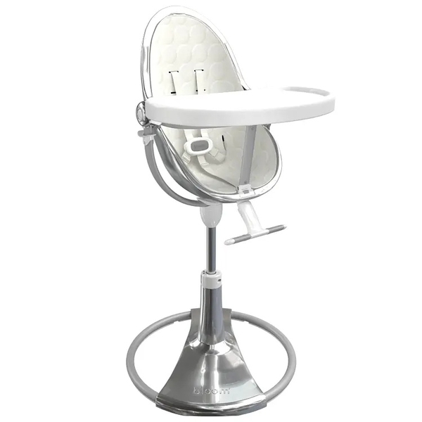 Стульчик для кормления Bloom FRESCO Silver/Coconut white Cotton - Pampik