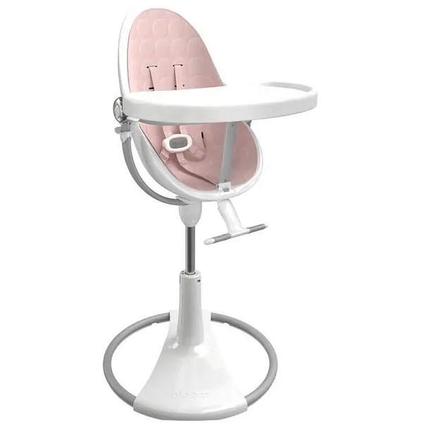 Стульчик для кормления Bloom FRESCO White/Blush pink Cotton - Pampik