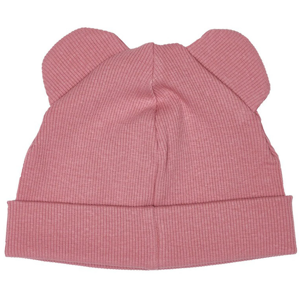 Шапочка Twins Ego з вушками, 6-12 міс., попелясто-рожевий (W127-ШTE-28) - Pampik