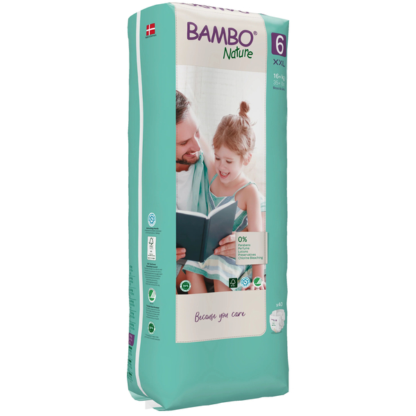 Еко Підгузки на липучках Bambo Nature 6 (16+ кг), 40 шт. - Pampik - 2
