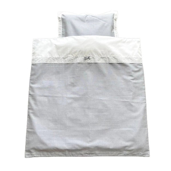 Комплект постельного белья NL Baby, 80х80 см, бело-серый (804/20547) - Pampik