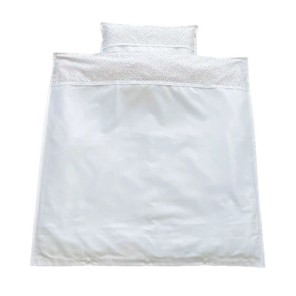 Комплект постельного белья NL Baby, 80х80 см, бело-розовый (807+842/29205) - Pampik