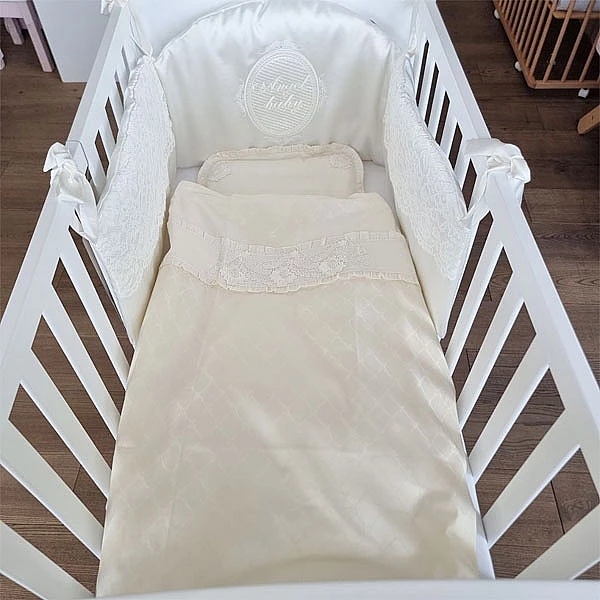 Комплект постільної білизни NL Baby, 100х80 см, молочний (870+926/32725) - Pampik - 5