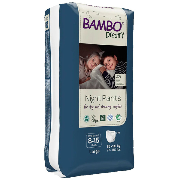 Нічні трусики Bambo Dreamy Night Pants, 8-15 років (35-50 кг), 10 шт. - Pampik