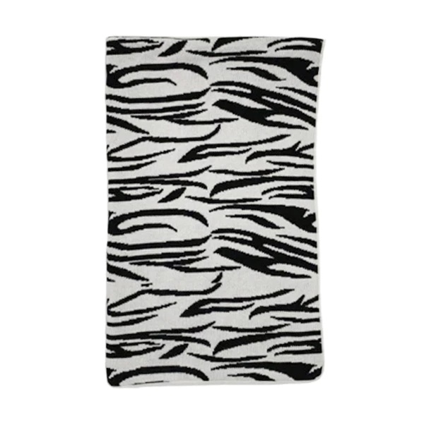 Плед NL Baby, двусторонний, хлопковый, 100х65 см, черно-белый (0000/29360) - Pampik