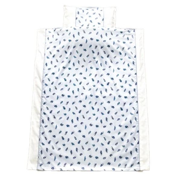 Комплект постельного белья NL Baby, 100х80 см, бело-синий (866/32606) - Pampik