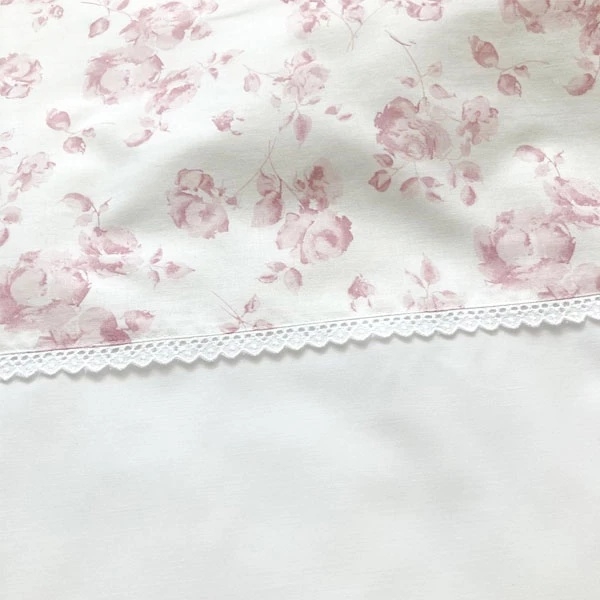 Комплект постільної білизни NL Baby, 100х80 см, біло-рожевий (828+842/34223) - Pampik - 2