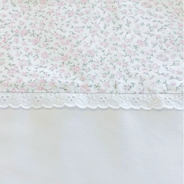 Комплект постельного белья NL Baby, 80х80 см, бело-розовый (807+842/29205) - Pampik - 2