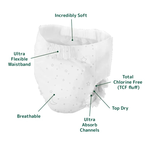 Нічні трусики Bambo Dreamy Night Pants, 8-15 років (35-50 кг), 10 шт. - Pampik - 3