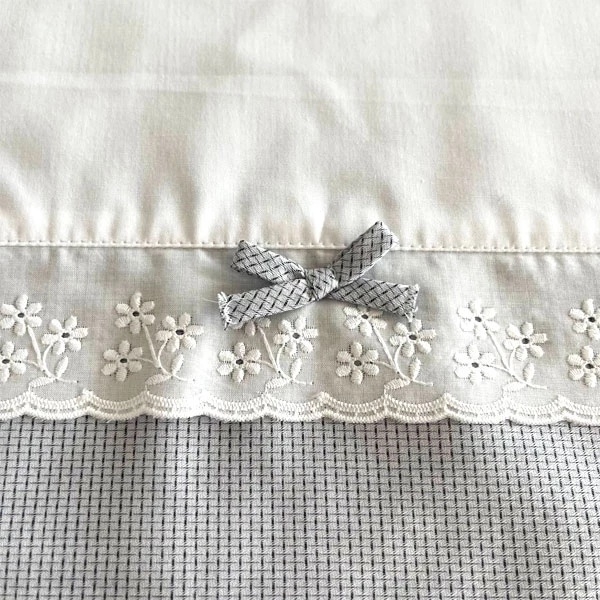 Комплект постельного белья NL Baby, 80х80 см, бело-серый (804/20547) - Pampik - 2