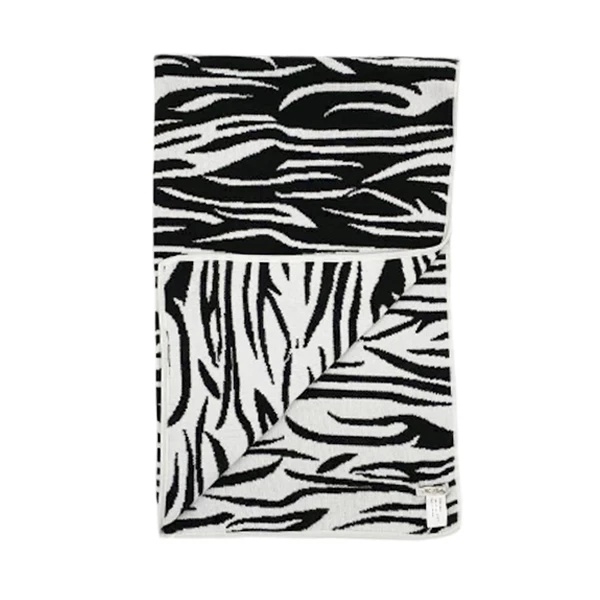 Плед NL Baby, двусторонний, хлопковый, 100х65 см, черно-белый (0000/29360) - Pampik - 2