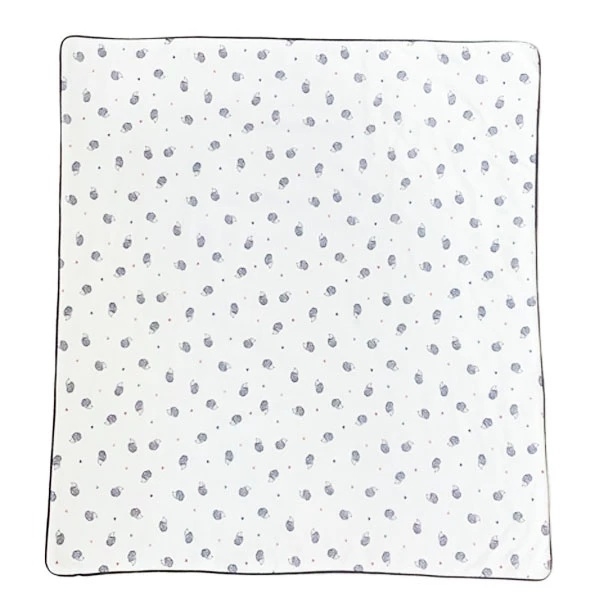 Плед NL Baby, двусторонний, хлопковый, 75х70 см, бело-синий (042/34185) - Pampik - 3